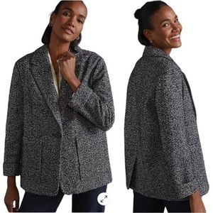 Anthropologie Avec Les Filles Patch-Pocket Boyfriend Blazer Herringbone SMALL.